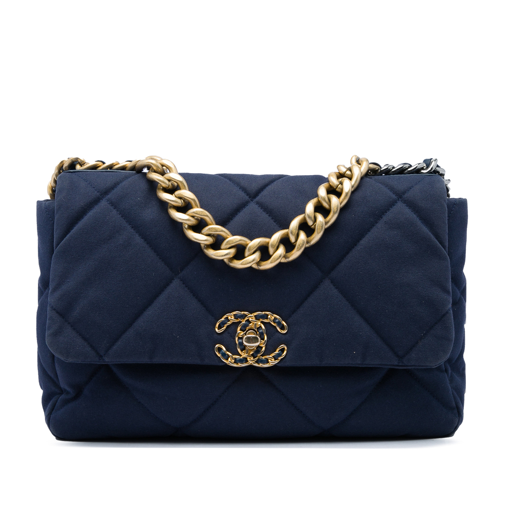 Pre-Loved Chanel Large Canvas 19 Flap